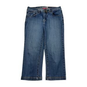 Levi's Denizen Capri Cropped Mid Rise Denim Jeans Y2K Dark Wash Womens Size 8